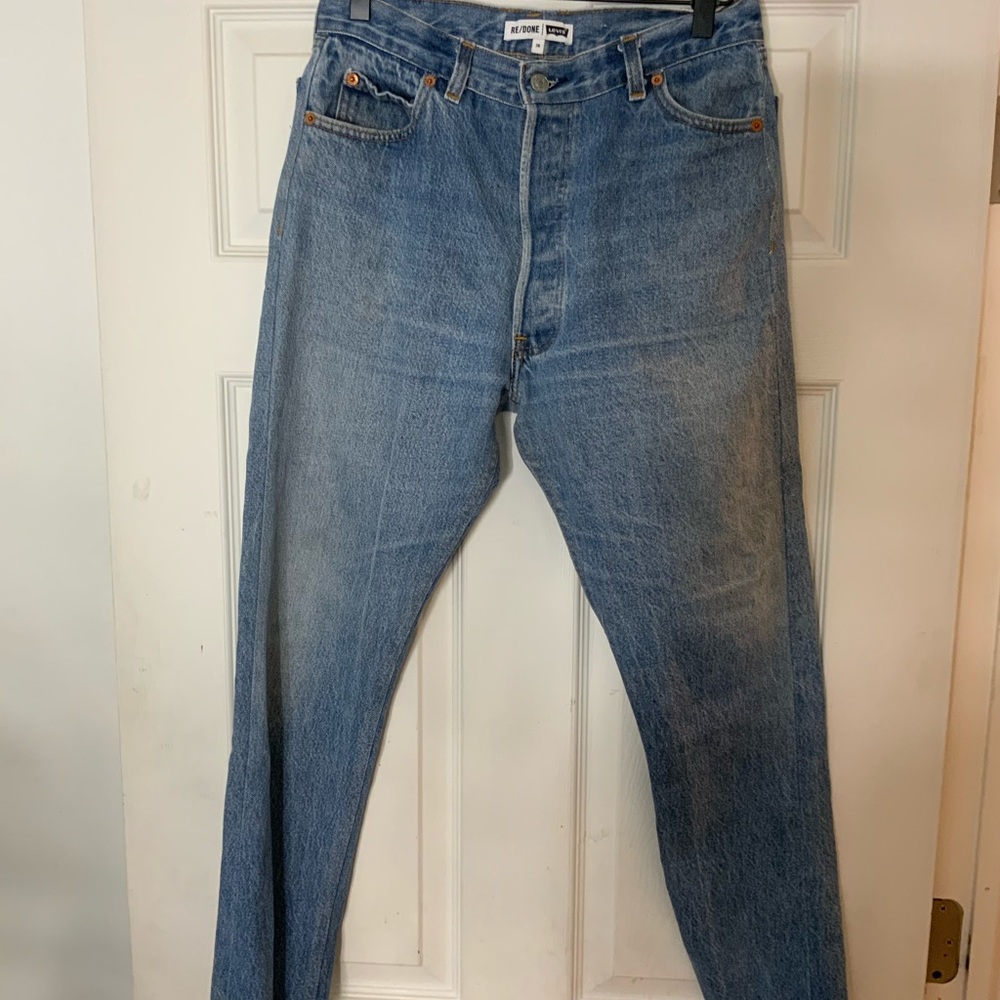Re/Done Levi’s High Rise Ankle Crop 26 RARE - Picture 1 of 16